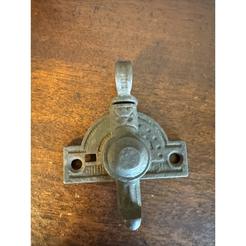 3" Antique Cast Iron Window Sash Stay Lock